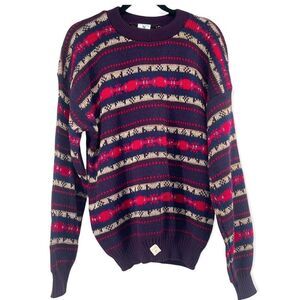 VINTAGE Centennial Knits USA Unisex Knit Acrylic Crewneck Pullover Sweater Large